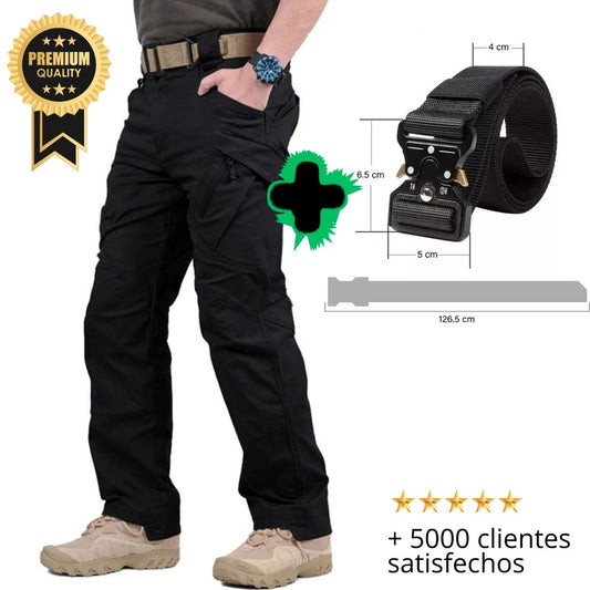 Pantalón Cargo Ultra Resistente + Correa Negra